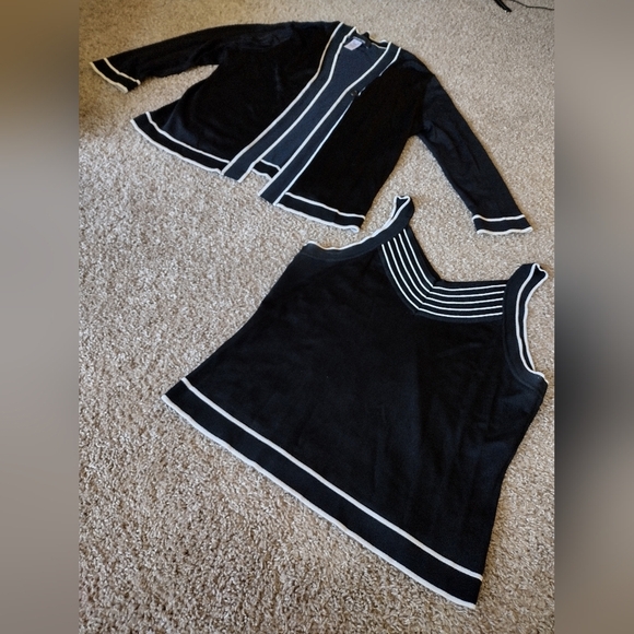 Jones New York Cardigan Tank Top Set XL - Picture 3 of 14